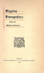 Cover of: Bygone Hampshire