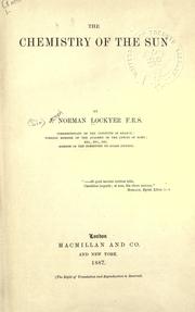 Cover of: Chemistry of the sun.