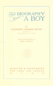 Cover of: The biography of a boy