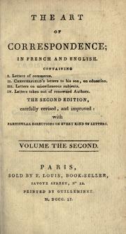 The art of correspondence in French and English