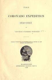 Cover of: The Coronado expedition, 1540-1542