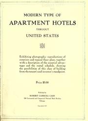 Cover of: Modern type of apartment hotels thruout United States