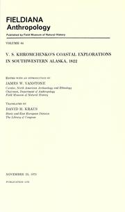 Cover of: V. S. Khromchenko's coastal explorations in southwestern Alaska, 1822 by V. S. Khromchenko