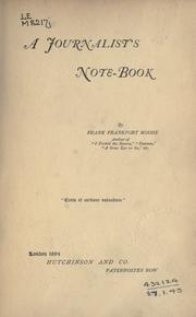 Cover of: A journalist's note-book.