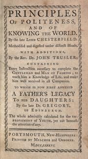 Letters to his son by Philip Dormer Stanhope, 4th Earl of Chesterfield