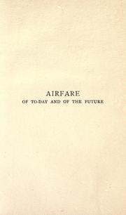 Cover of: Airfare of to-day and of the future