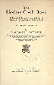 Cover of: The fireless cook book by Margaret Johnes Mitchell