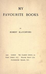 Cover of: My favourite books by Robert Blatchford