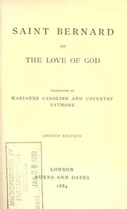 Cover of: Saint Bernard on the love of God