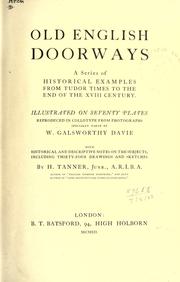 Cover of: Old English doorways by Henry Tanner
