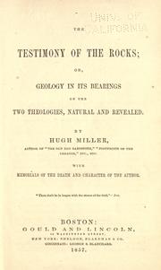 The testimony of the rocks by Hugh Miller