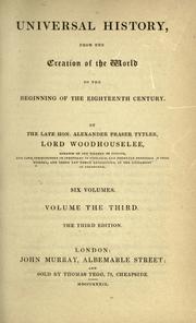 Cover of: Universal history from the creation of the world to the beginning of the eighteenth century - Vol III