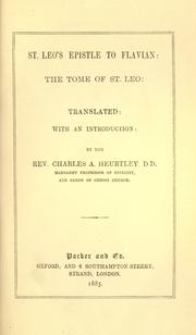 Cover of: St. Leo's Epistle to Flavian: the tome of St. Leo