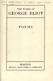 Cover of: Poems. by George Eliot