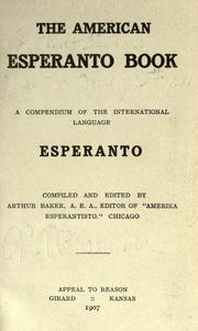Cover of: The American Esperanto book by Arthur Baker