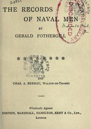 The records of naval men by Gerald Fothergill