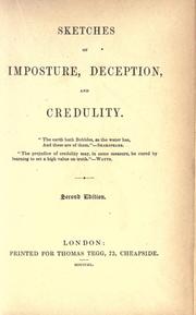 Cover of: Sketches of an imposture, deception, and credulity