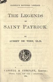 Cover of: The legends of Saint Patrick.