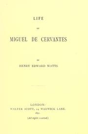 Cover of: Life of Miguel de Cervantes