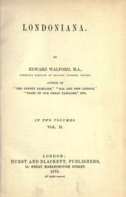 Cover of: Londoniana. by Edward Walford