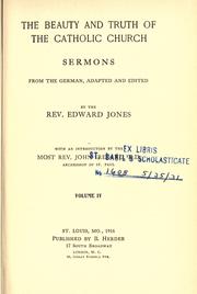 Cover of: The beauty and truth of the Catholic Church by Edward Jones