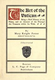 Cover of: The art of the Vatican by Mary Knight Potter