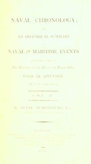 Cover of: Naval chronology by Isaac Schomberg