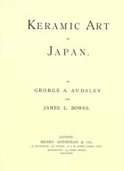 Cover of: Keramic art of Japan