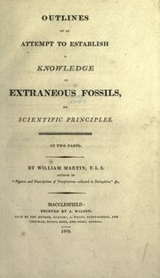 Cover of: Outlines of an attempt to establish a knowledge of extraneous fossils on scientific principles