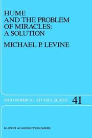 Cover of: Hume and the problem of miracles: a solution