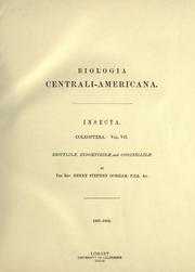 Cover of: Biologia Centrali-Americana- Insecta Coleoptera Erotylidae Endomychidae and Coccinellidae by Henry Stephen Gorham