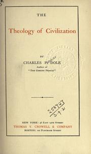 Cover of: The theology of civilization.