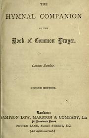 Cover of: The hymnal companion to the Book of Common Prayer.