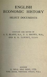 Cover of: English economic history by Alfred Edward Bland