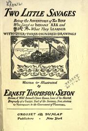 Cover of: Two little savages: being the adventures of two boys who lived as Indians and what they learned.  Written and illustrated by Ernest Thompson Seton.