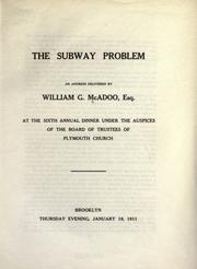 Cover of: The subway problem by William Gibbs McAdoo
