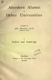Aberdeen alumni at other universities by John Harrower