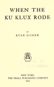 Cover of: When the Ku Klux rode