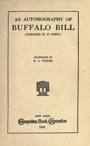 Cover of: An autobiography of Buffalo Bill.
