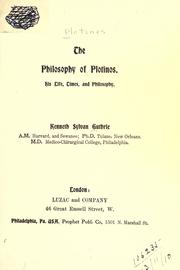 Cover of: The philosophy of Plotinos.: His life, times, and philosophy.