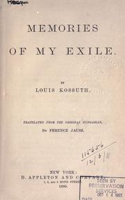 Cover of: Memories of my exile.
