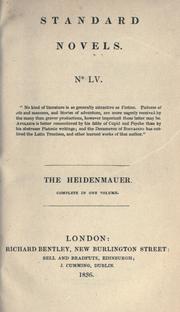 The Heidenmauer (The heathens' wall); or the Benedictines by James Fenimore Cooper