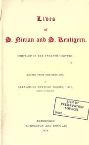 Cover of: Lives of S. Ninian and S. Kentigern. by Forbes, A. P.