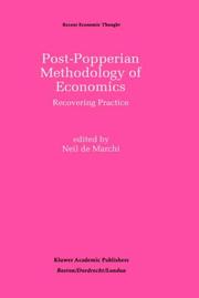 Cover of: Post-Popperian methodology of economics: recovering practice