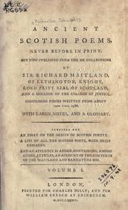 Cover of: Ancient Scottish poems, never before in print. by Pinkerton, John