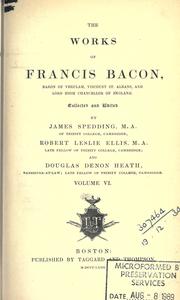 Cover of: The  works of Francis Bacon by Francis Bacon
