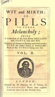 Cover of: Songs compleat, pleasant and divertive, set to musick by Thomas D'Urfey