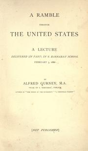 Cover of: A ramble through the United States: a lecture delivered (in part) in S. Barnabas' School, February 3, 1886