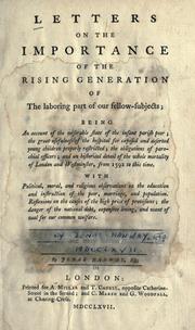 Cover of: Letters on the importance of the rising generation of the laboring part of our fellow-subjects by Jonas Hanway