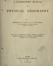Cover of: A laboratory manual of physical geography.